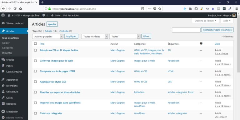 Publier vos 10 articles